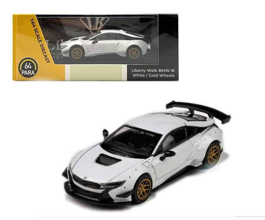 NEW 1/64 Scale Liberty Walk LBWK i8 Cars By Para64 Diecast Alloy Toy Simulation Model Cars For Collection gift