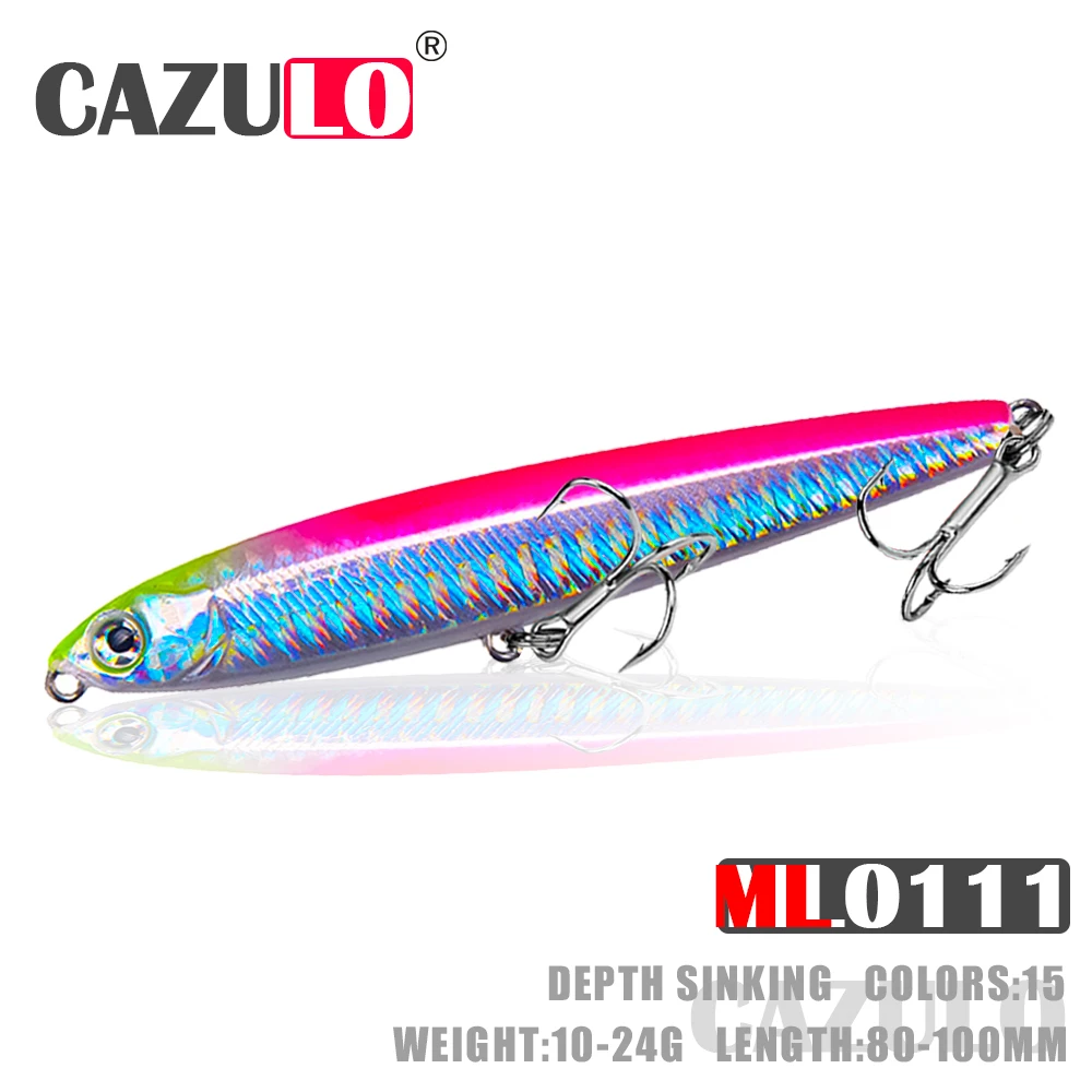 New Pencil Fishing Lure 10-24g Sinking Wobbler Hard Plastic Bait Accesorios De Pesca Leurre Brochet Artificial Saltwater Tackle