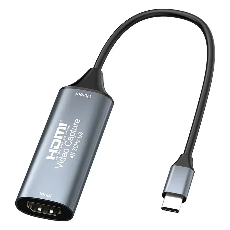 Карта видеозахвата 4K Type-C 1080p 60fps HDMI USB 3.0 2.0 USB-C Game Grabber Запись для камеры PS4 Ноутбук ПК Прямая трансляция