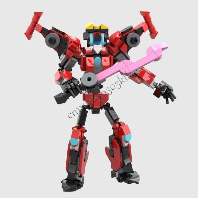 342개 브릭헤즈 윈드 세이버봇 MOC 맞춤형 모듈식 블록 기술 어린이용 브릭 교육용 DIY 조립 장난감 선물