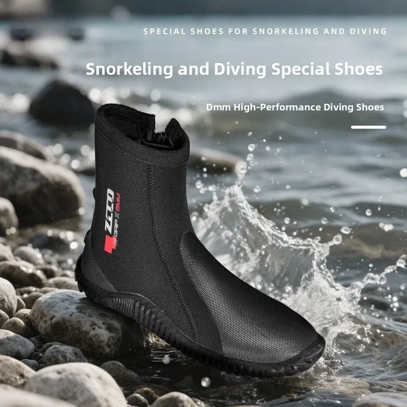 

5MM High-Top Diving Shoes Surfing Sports Beach Trekking Shoes Anti-Slip Wading Outdoor Camping Travel Gear Diver Boots