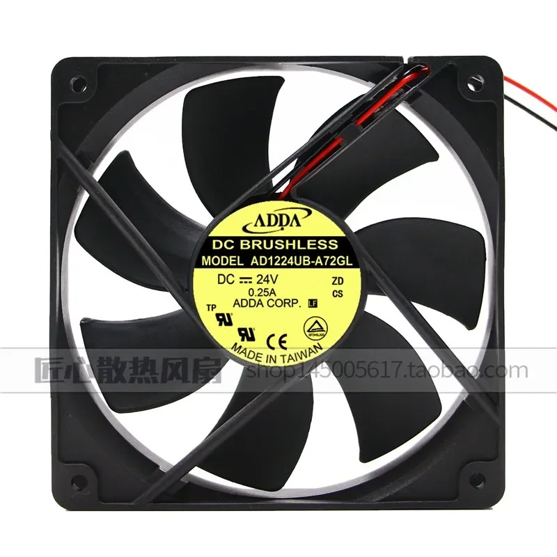 Original ADDA AD1224UB-A72GL 12025 12CM 24V 0.25A Alarm Cooling Fan for ADDA