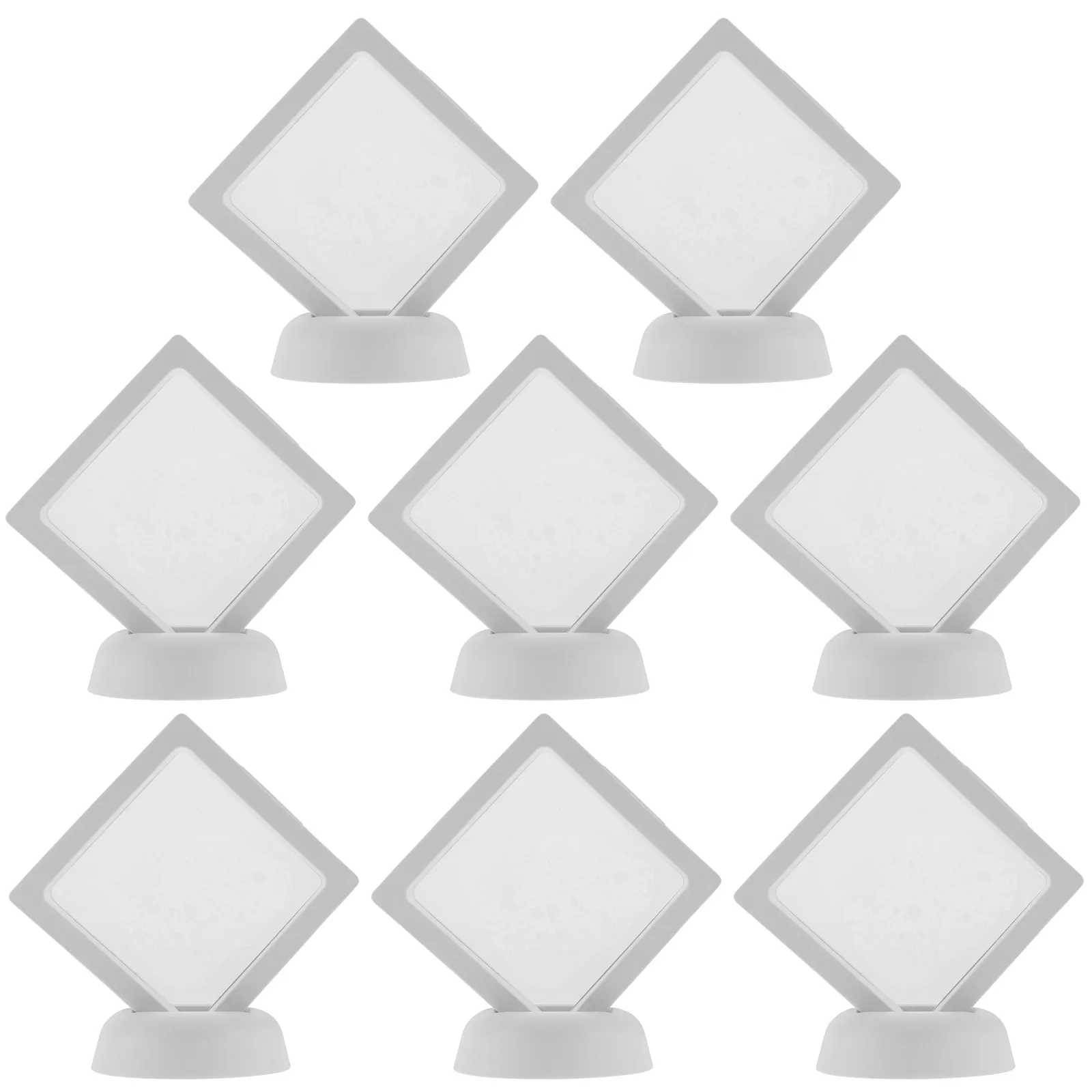 1Set Transparent Münze Fall Rahmen Halter Box Stehen Für Desktop Schmuck Lagerung Pe Film Display Rack Fall 3D
