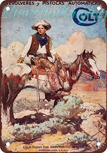 Ylens 1925 Colt Firearms Vintage Look Reproduction Metal Tin Sign 8X12 Inches sign