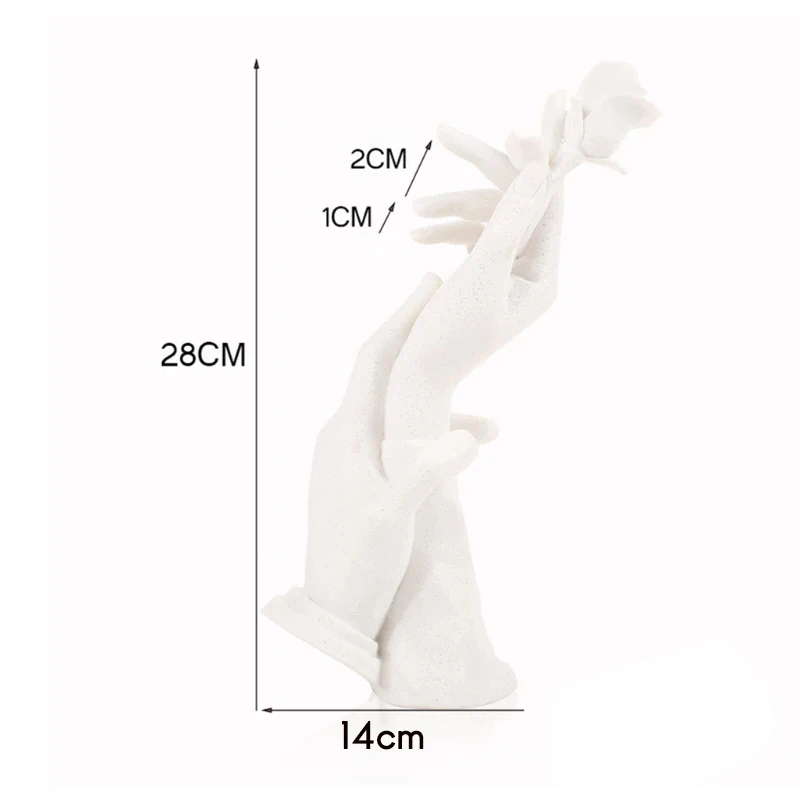 Anel de Resina Escultura Molde Mão, Exibição de Jóias, Suporte do Anel, Pulseira, Colar Mostrando, Estátua para Escritório, Decoração da Sala