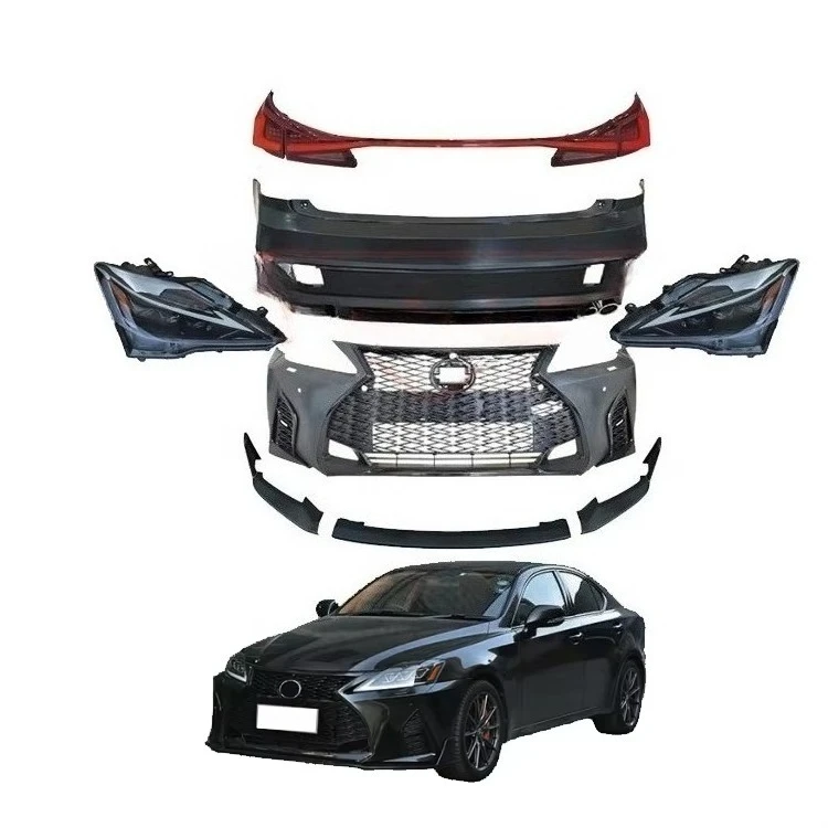 

IS F-sport Front Bumper LED Headlight Through Hole Tail Lights Body Kit for LEXUS IS IS250 IS300 IS350 2006-2012 Upgrade 2021