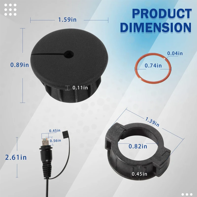 010-10550-00 كابل شبكة بحرية 6 أقدام مع موصل سبليت وغطاء مقاوم للماء للبحرية RJ45 متوافق مع أجهزة Garmin