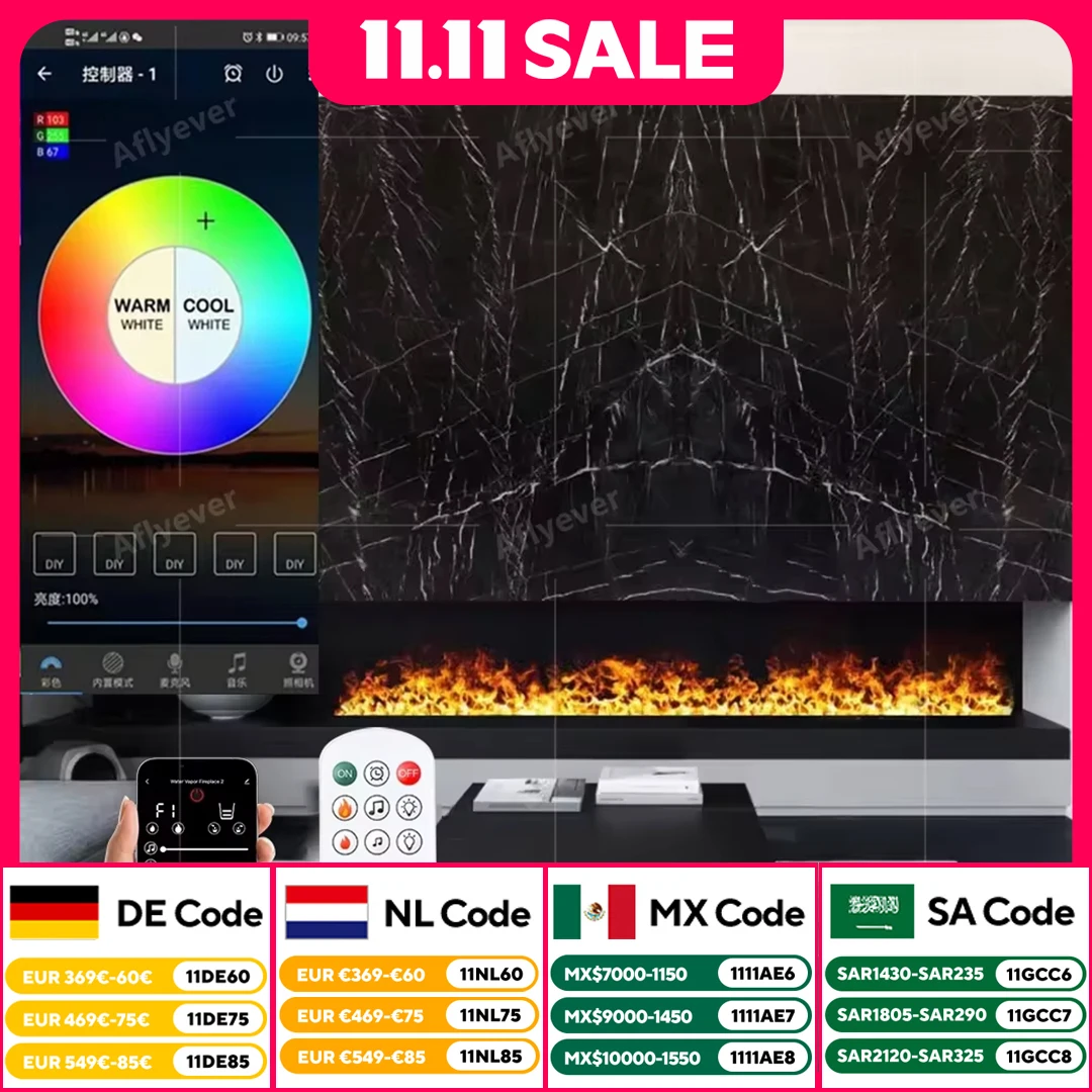 원자화 벽난로, 가정용 벽난로 장식품, 전자 스팀 가습기, 모의 불꽃 내장 벽난로, 실내 습도를 높이고 멋진 분위기를 연출하는 안전한 제품. 난방 기능은 없으며, 화재 위험이 없고, 환경 친화적이고 에너지 효율적인 디자인으로 실내 공간을 스타일리시하게 꾸며줍니다. 5년의 유효 기간이 있어 긴 시간 동안 안전하게 사용할 수 있습니다. 집이나 사무실의 인테리어 소품으로 적합하며, 편안한 분위