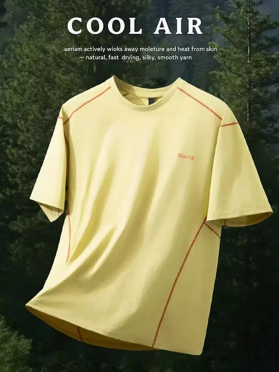 

Outdoor Heavyweight Mountain Series T-irt ort Sve Sportswear Qui Dry Sun Protection Breathable Cool Sensation ex...