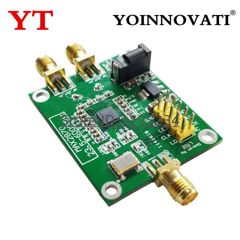 Wideband RF Signal Generator 23.5MHz-6GHz MAX2870 PLL Source Compatible with ADF4355 5333 4351 for Lab Testing