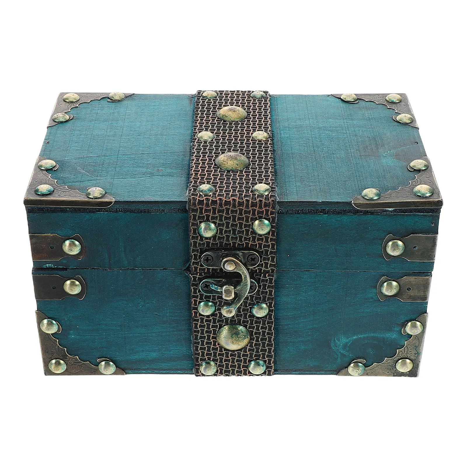 

Vintage Jewelry Storage Box Retro Wooden Chest With Lock Necklace Earrings Organizer Decorative Trinket Case Keepsake Container