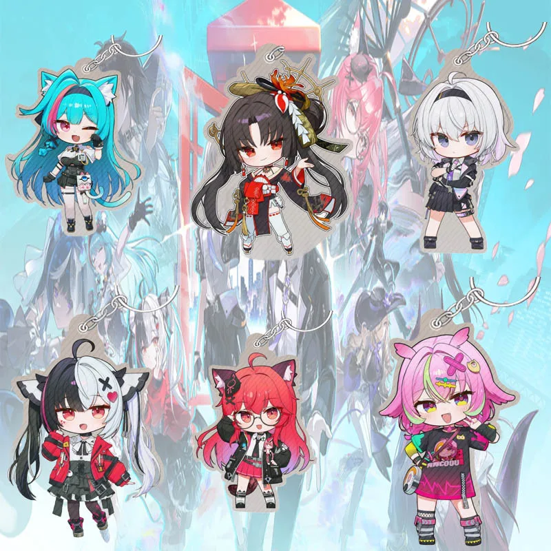 Neverness to Everness 6CM Creative Acrylic Keychain Cartoon Character Keyring Bag Hanging Charm Decor Gift Ornament Birthday