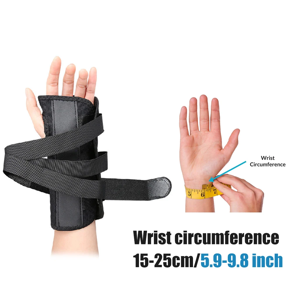 1PCS Carpal Tunnel Wrist Braces, Adjustable Night Wrist Support with 2 Metal Splints, Hand Stabilizer for Men Women