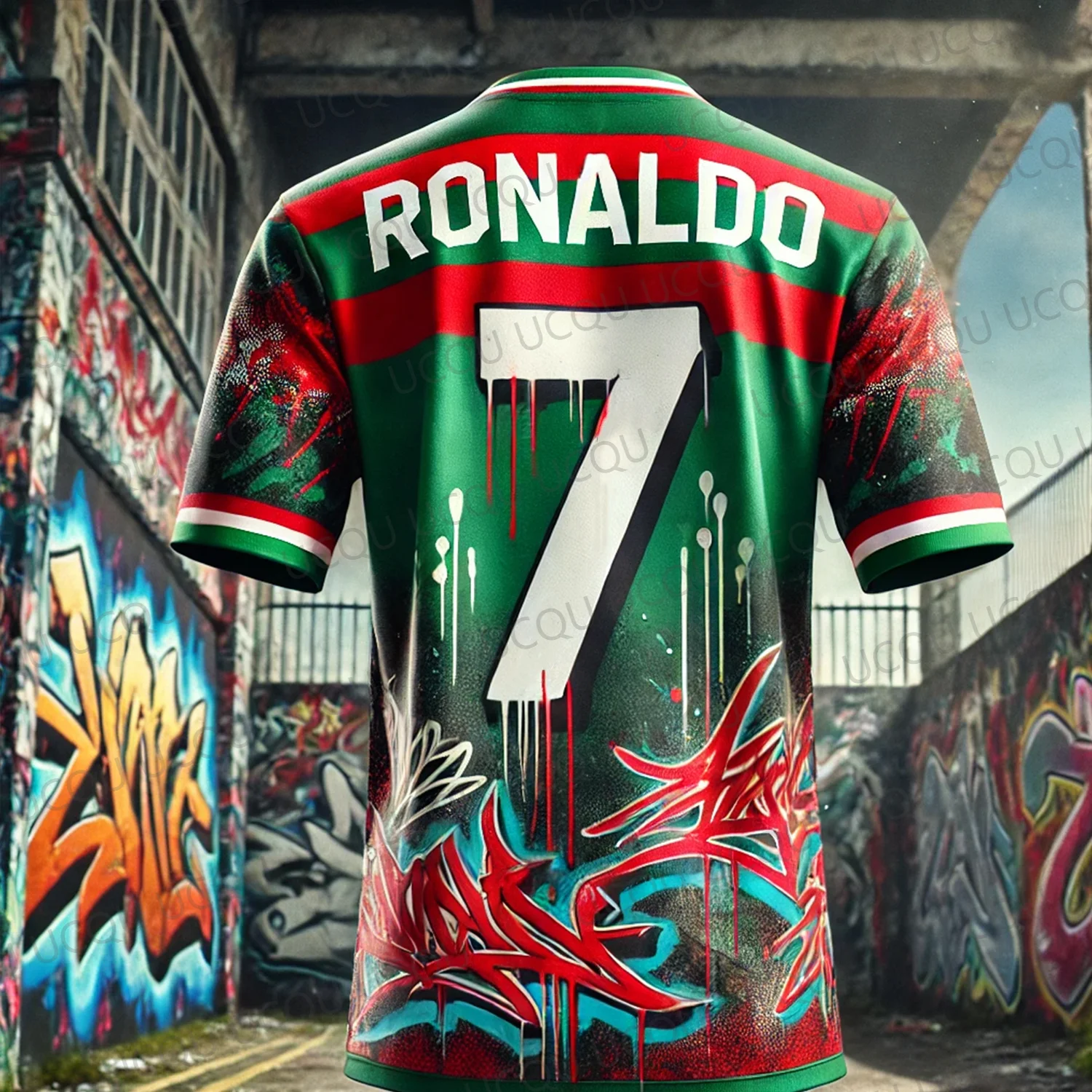 قميص Ronaldo7 SIU AI مصمم لكرة القدم للرجال بأكمام قصيرة، قميص تدريب كرة القدم، ملابس رياضية صيفية، إصدار خاص، هدية للمعجبين