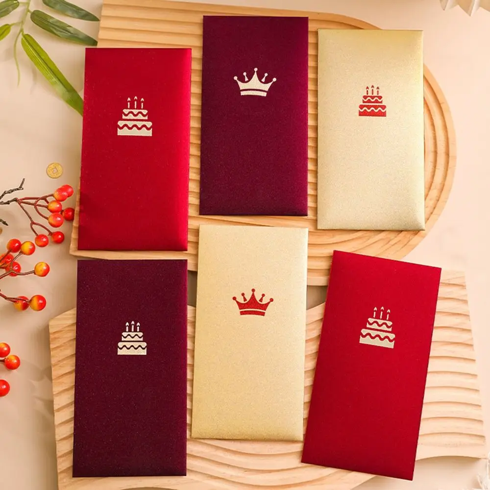 6pcs Chinese Style 2026 Red Envelopes Flash Gold Paper New Year Blessing New Year Red Packets Gift Minimalist