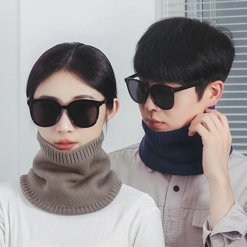 

Унисекс зимний вязаный шарф с флисовой подкладкой, ветрозащитный, теплый, из пряжи Core Spun, для защиты шеи, модный аксессуар для мужчин и женщин