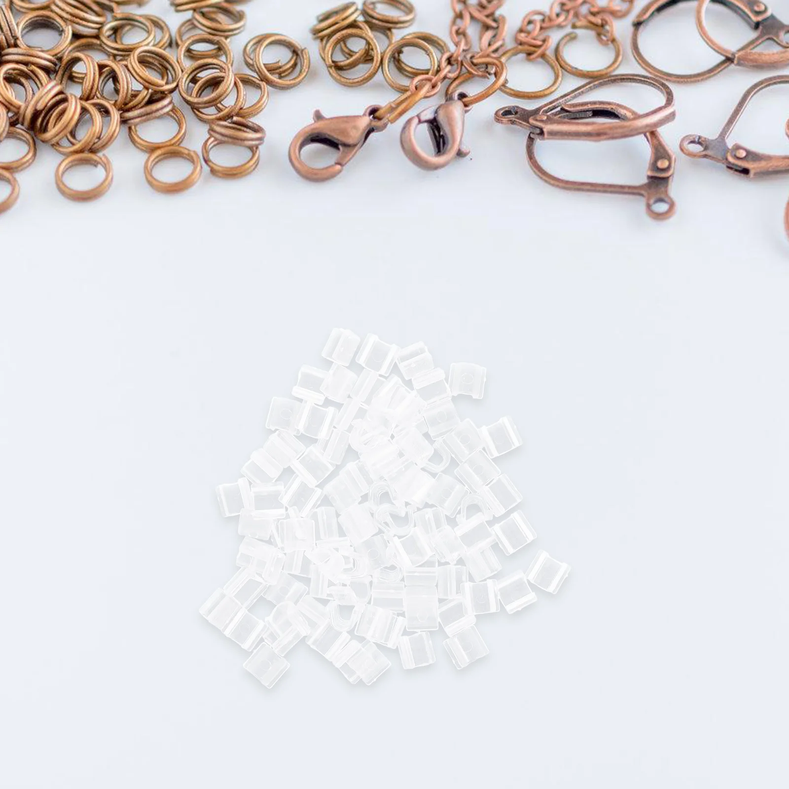 

100pcs U-Shaped Rope Buckles Hidden Tie Fixing Diy Plastic Styling Accessories Durable Hair Band Holders For Daily Wear Bungee