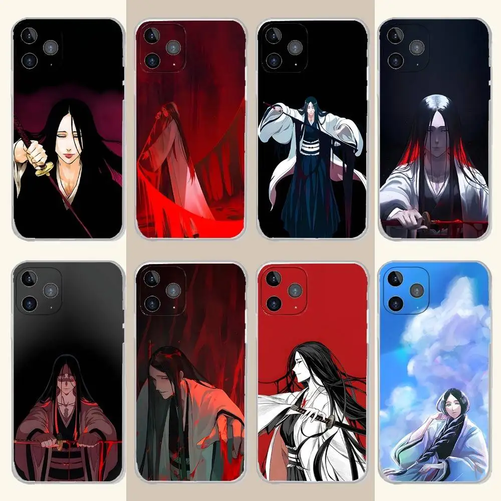 

R-Retsu Anime Unohana Phone Case For iPhone 16,15,14,13,12,11 Plus,Pro,Max,XR,XS,Plus,E,SE4,Mini Transparent Soft Cover