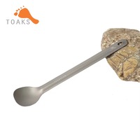 TOAKS Titanium Long Handle Spoon SLV-03 Outdoor Picnic Household Dual-Use Tableware 220mm 16g