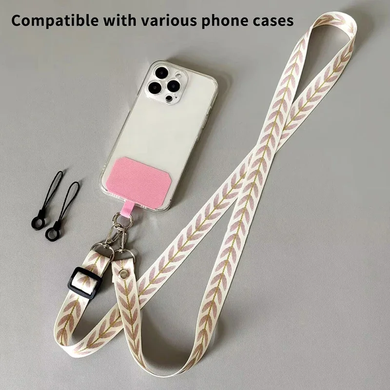 

Durable and Adjustable Phone Lanyard; Crossbody Neck Strap with Anti-lost Function; Fits All Mobile Phone Cases.