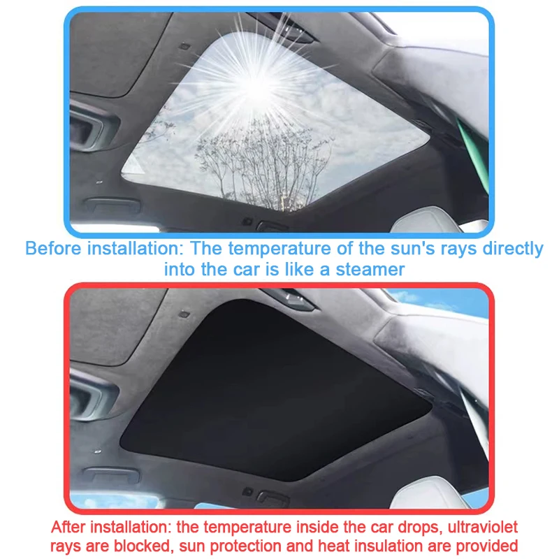 

Car Sunroof Sunshade For MG HS EHS AS23 2018-2024 2023 Shades Anti-UV Electrostatic Adsorption Skylight Curtain Auto Accessories