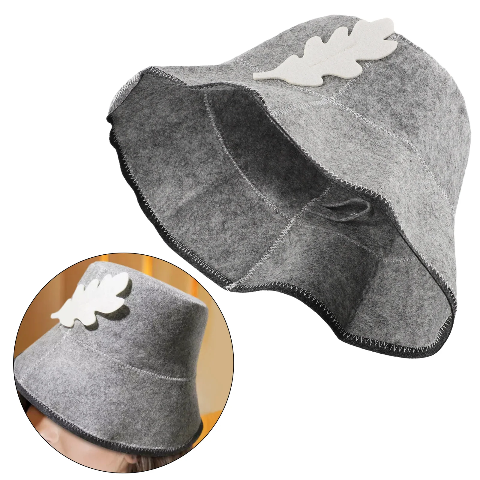 Bath House Hat Felt Sauna Hat Bathhouse Visit Adjustable Strap Authentic Sauna Experience Comfortable Fit Essential Accessory