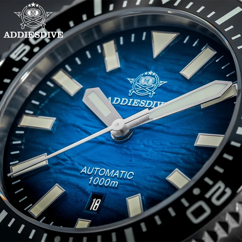 ADDIESDIVE New Men\'s Watch 8215 Sapphire Crystal 100Bar Waterproof Super Bright Fully Automatic Mechanical Business Watch AD2545