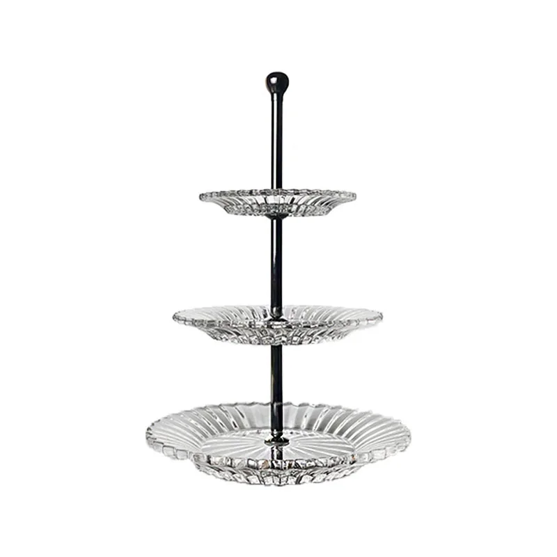 

Three-layer cake snack rack, crystal French Thousand Nights restaurant, warm atmosphere, high-end gift tray rack