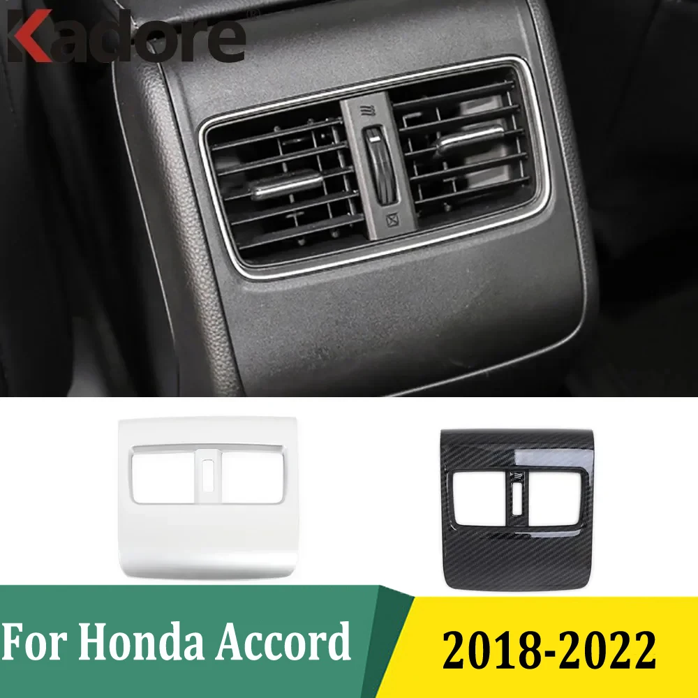 For Honda Accord 2018 2019 2020 2021 2022 10th Rear Armrest Air Conditon Vent Outlet Cover Trim Car Sticker Interior Accessories