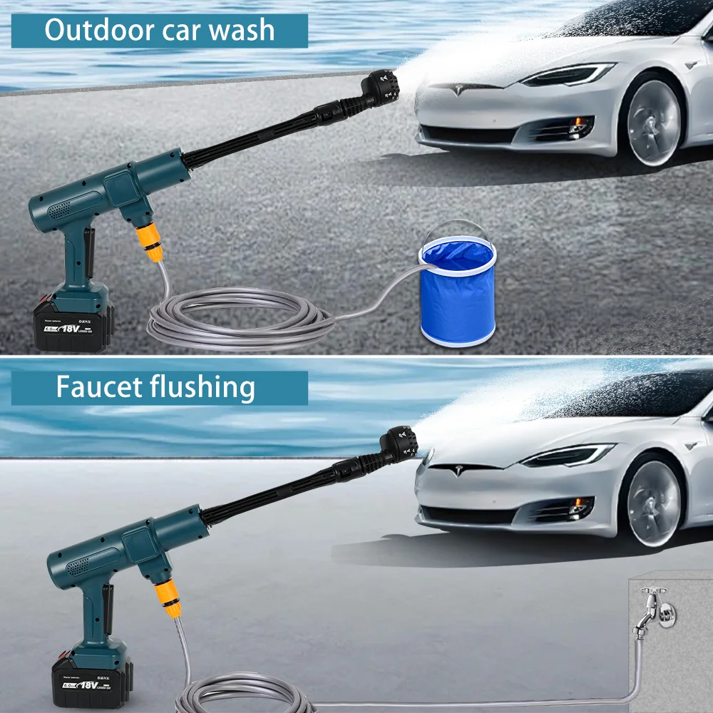 3500W 200Bar Brushless Electric High Pressure Washer 6IN1 Cordless Car Wash Water Gun Garden Spray Gun for Makita 18V Battery