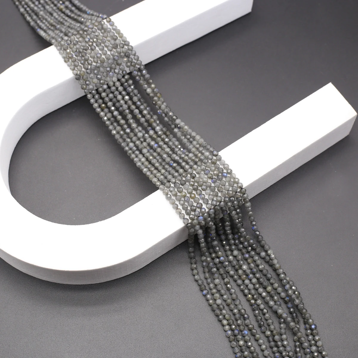 Faceted Round Natural Stone Beads Flash Labradorite DIY Jewelry Making Necklace Earrings Bracelet Charm Accessories Gift 3mm