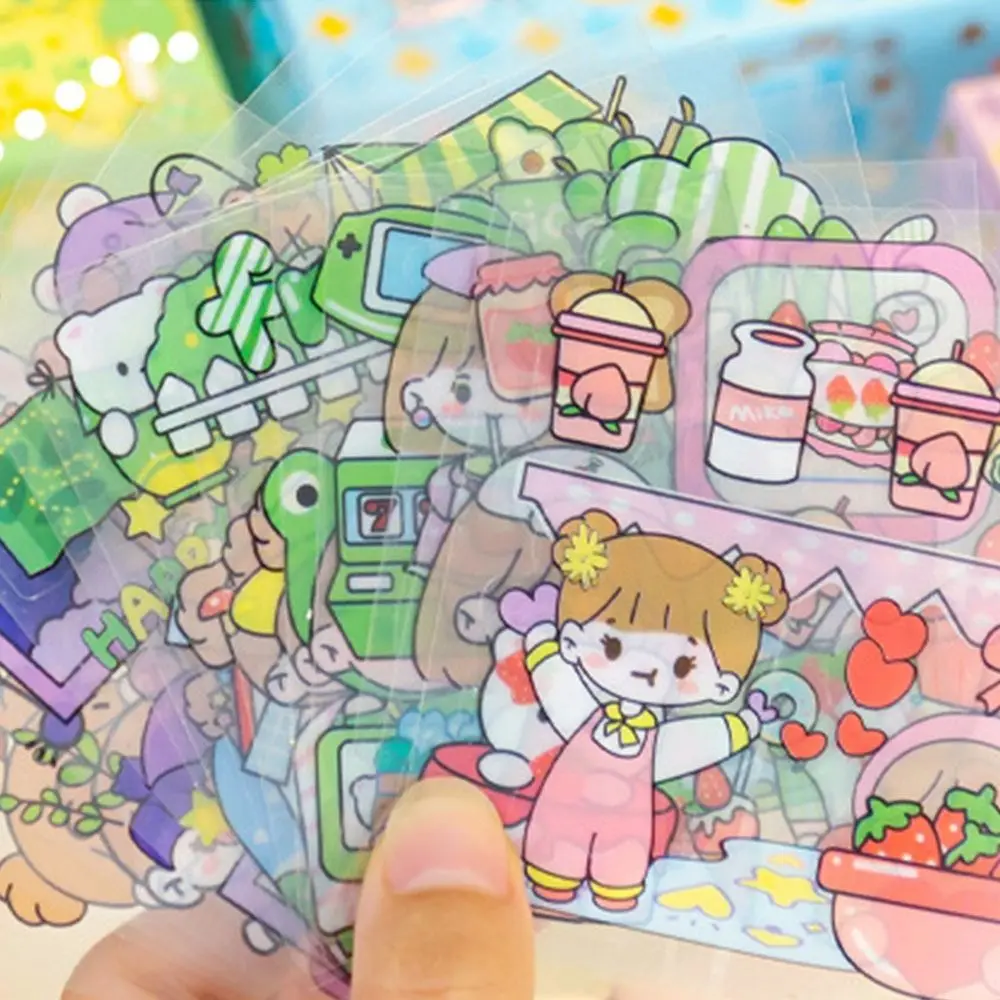 Boxed Cute Cartoon Goo Card Guka Sticker Set DIY Journal Scrapbooking Phone Stickers Kawaii Stationery Sticker