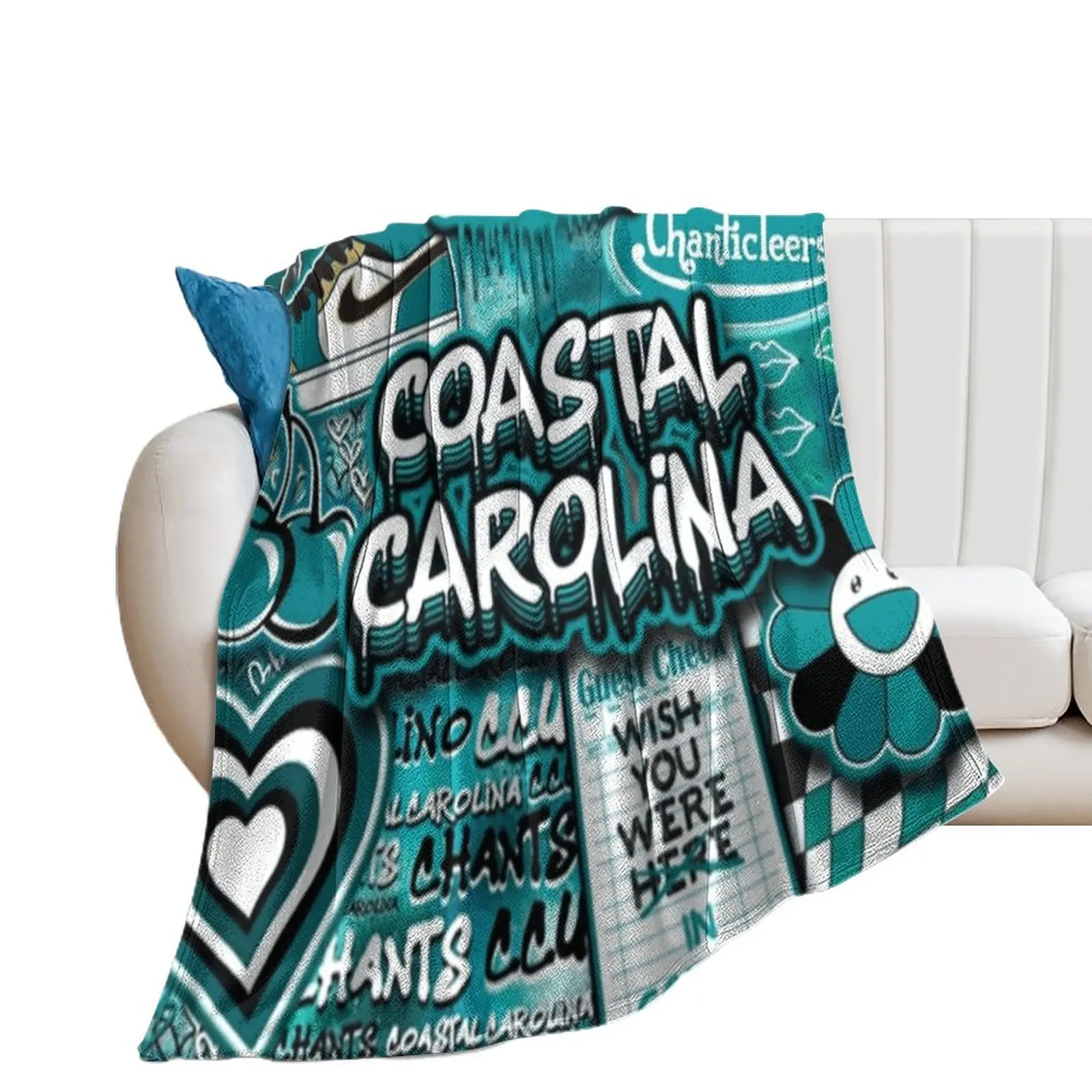 Coastal Carolina University Throw Blanket Tourist Decorative Sofas Winter beds Blankets