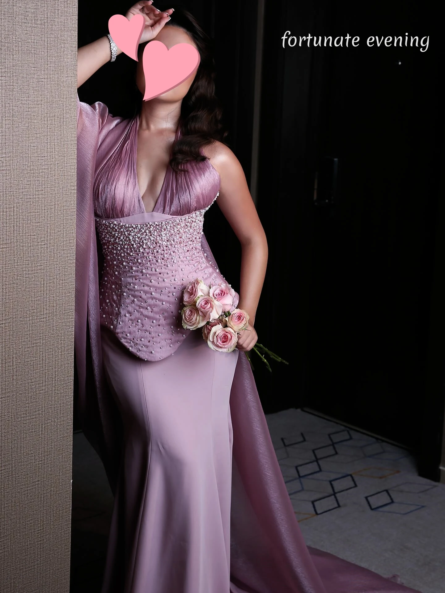

Fortunate Evening Elegant Vintage Sweet Sexy Beads Pearls Mermaid Customized Formal Occasion Prom Dress Evening Party Gowns