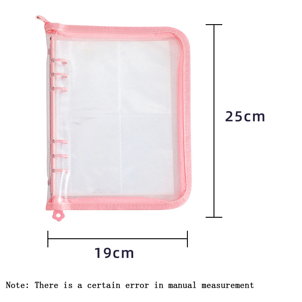 EZONE A5 Zipper Binder Loose Leaf Organizer Shiny PVC Case Korean Idol Album Storage Photo Organizer Stationery School Supplies