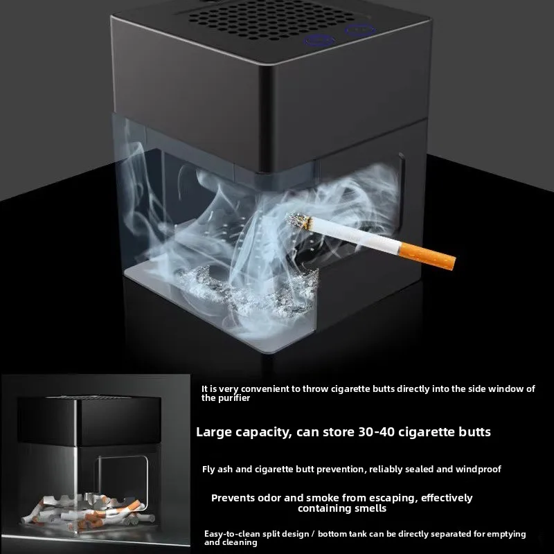 No ashtray rechargeable integrated lighter metal anti-fly ash value cigarette case