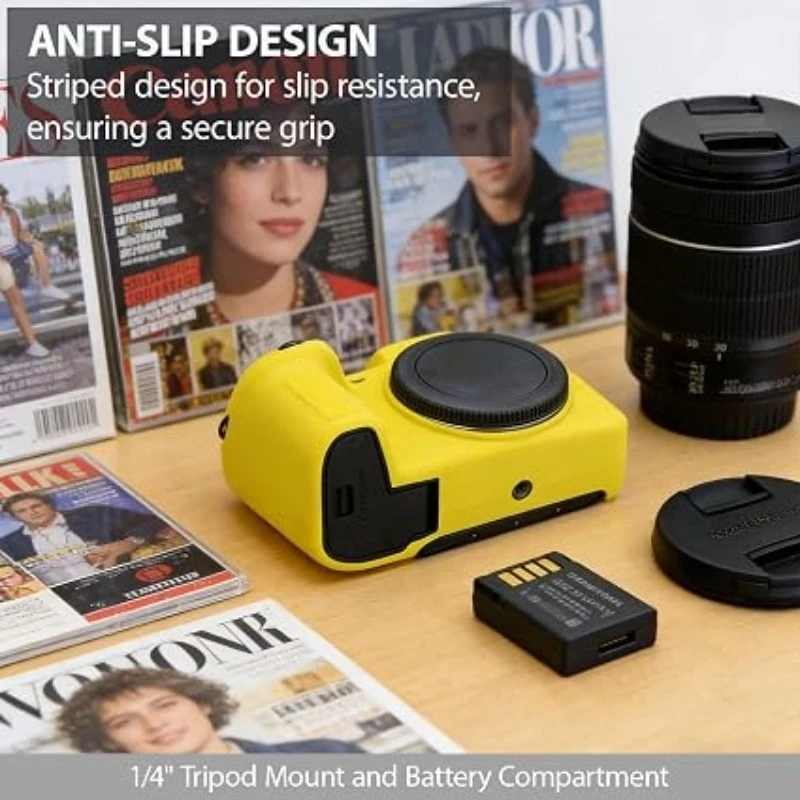For Canon EOS RP Soft Silicone Rubber Protective Case Cover Special photography protective cover +1PCS Free Tempered Film