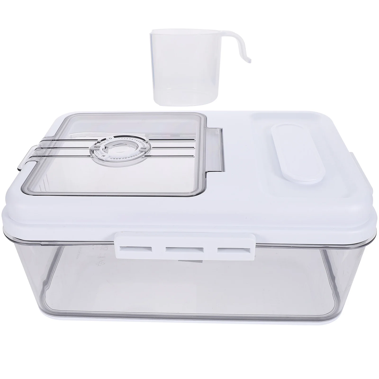 

Airtight Rice Storage Container 1Pc Transparent Rice Holder Food Dispenser Large Rice Organizer Grain Storage Box