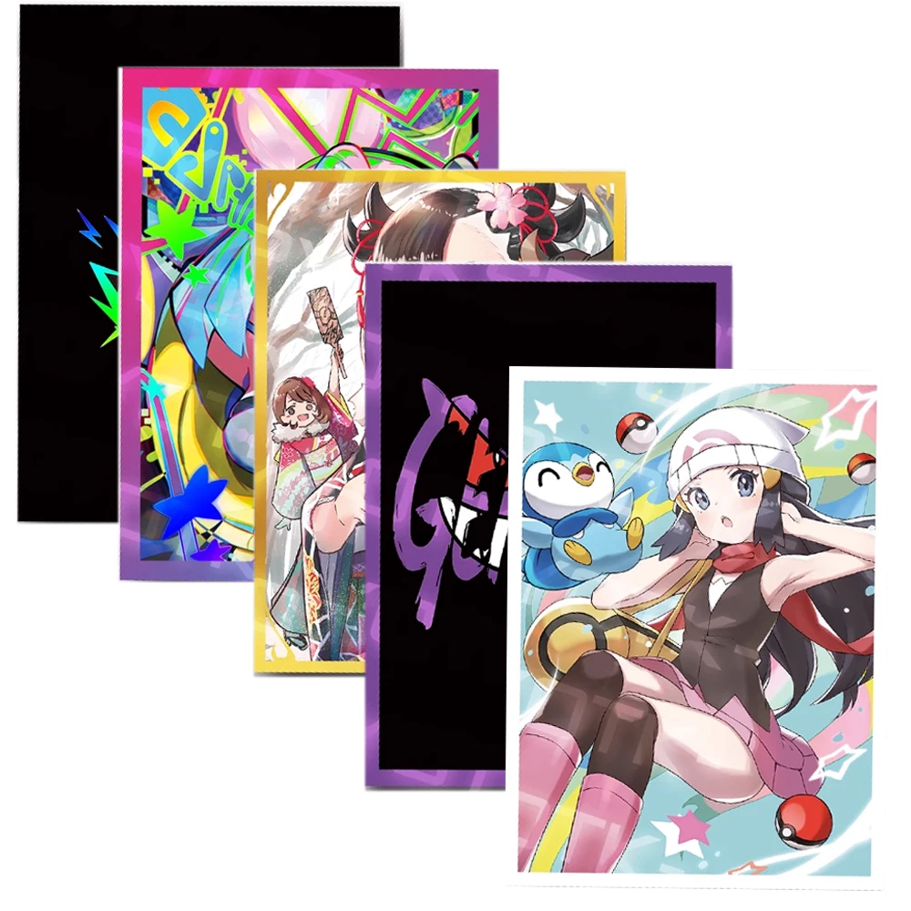 60 teile/satz Pokémon Gengar Karte Ärmeln PTCG Anime Dawn Marnie Iono Pikachu Trainer Karte Fall Sammlung Karte Fall 67*92mm