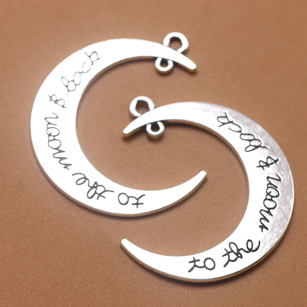 

10pcs Crescent Moon Alloy Pendant Charms Diy Jewelry Making Accessories For Necklace Bracelet Keychain Scrapbooking Projects