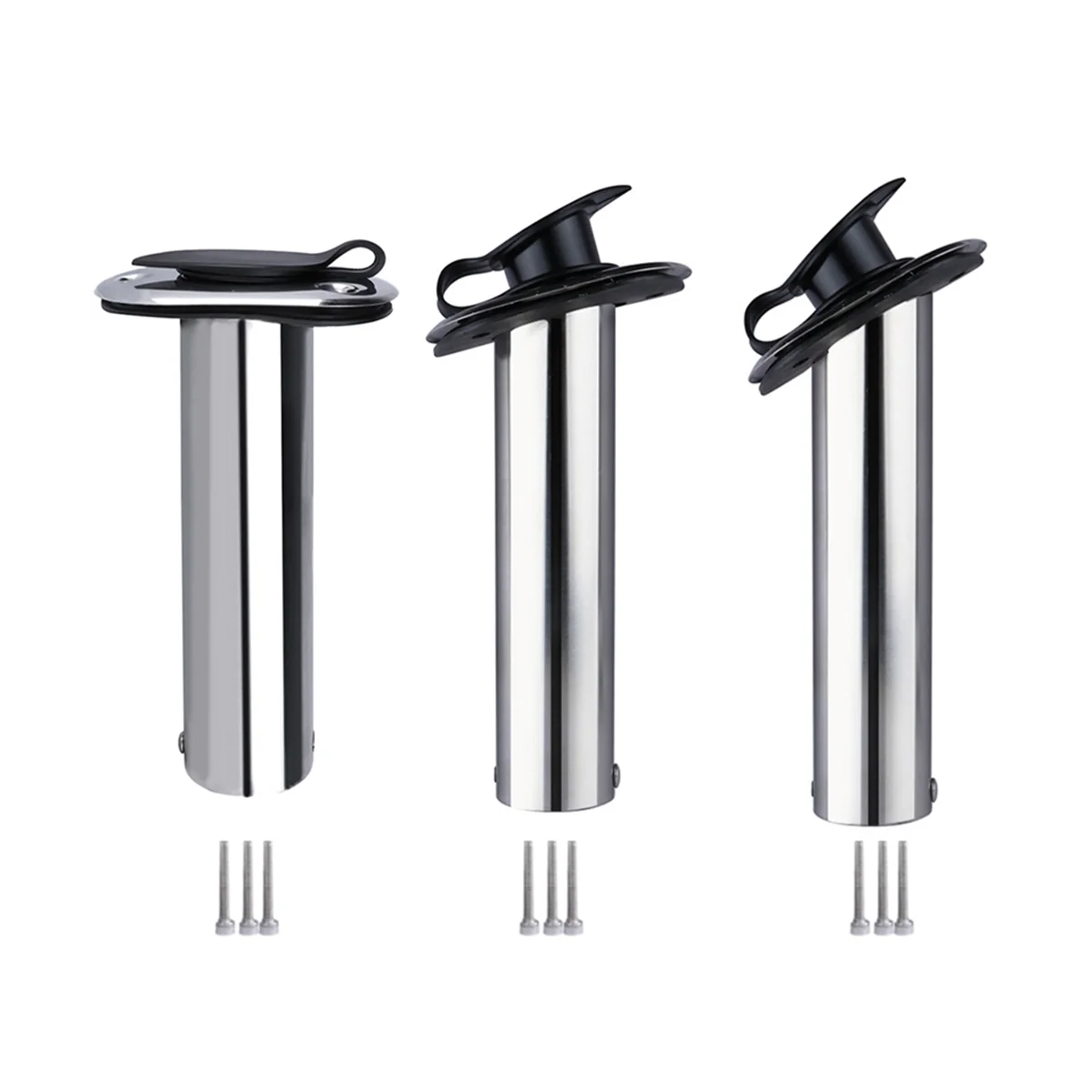 

3 Pcs 15/ 30 /90 Degree Fishing Pole Stand Stainless Steel Flush Mount Fishing Rod Holder for Boat Accessories Marine