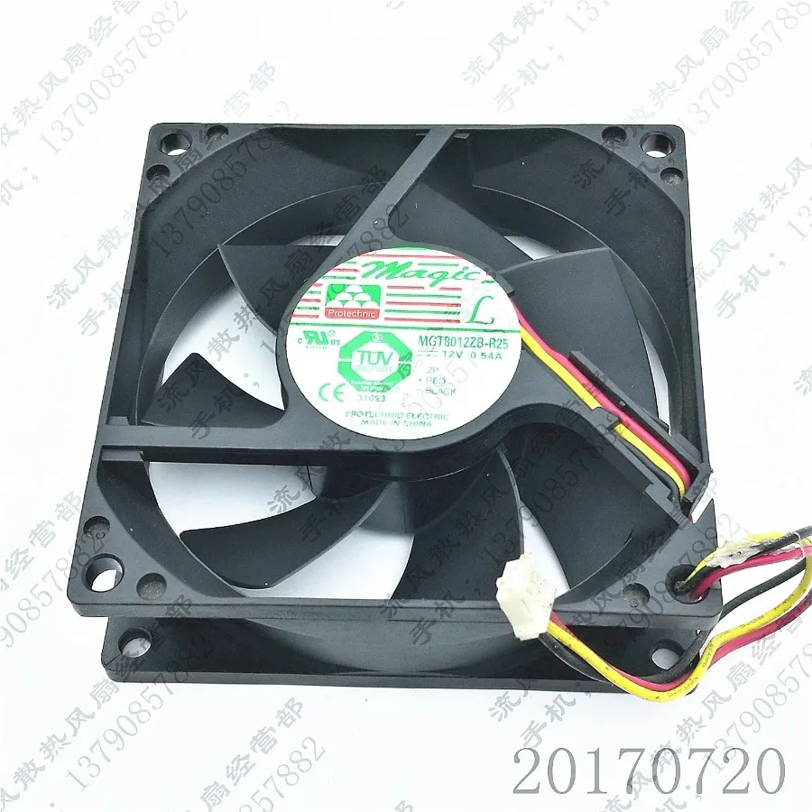 For MAGIC MGT8012ZB-R25 8025 12V 0.54A 8CM 3-Pin High Airflow Cooling Fan