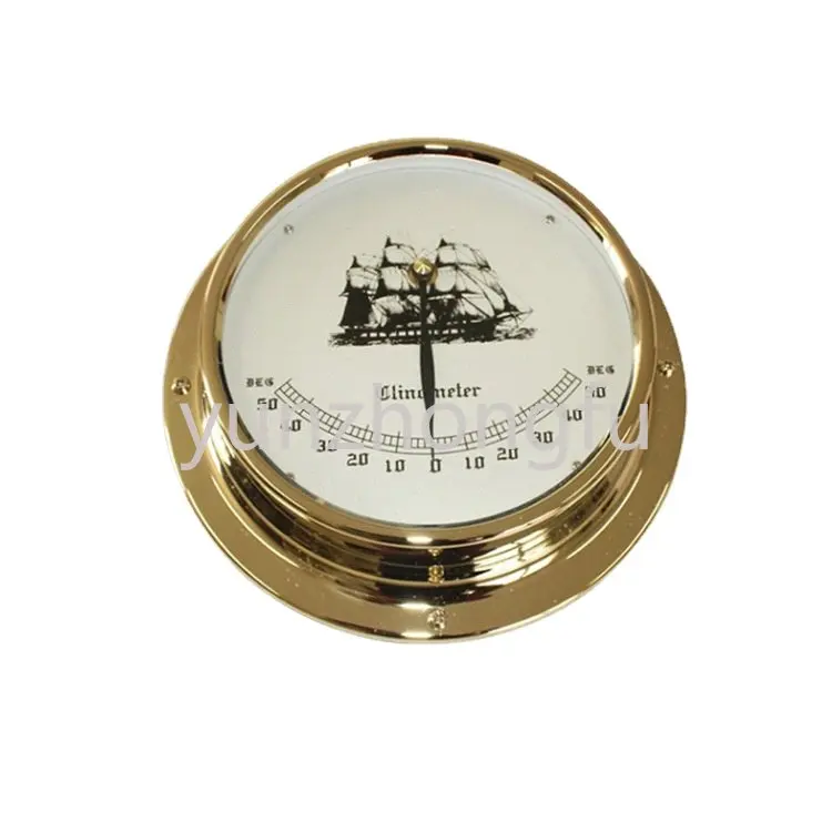 Impa370241 Marine Inclinometer Clock Inclinometer Copper Shell Inclinometer Level Meter