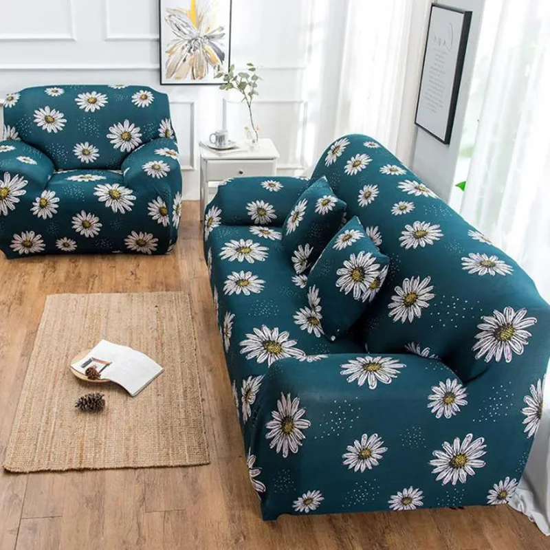 Floral Printed stretch cover for sofa and chair, elastic cover for living room, home decoration, 1/2/3/4 seat