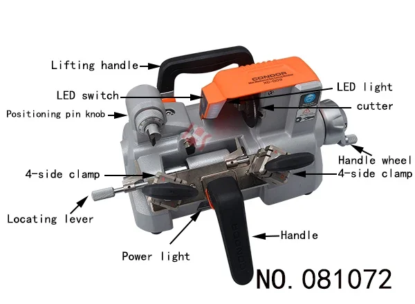 Manufacturer Supply VVDI Xhorse CONDOR XC 009 4 side clamp horizontal Key Cutting Machine