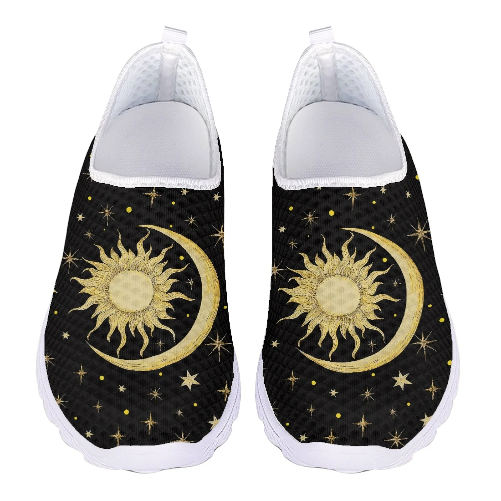 

Дышащие женские лоферы Penny, 2025 год, с принтом Солнца и Луны, большие размеры, без шнуровки на плоской подошве, летняя спортивная повседневная обувь, сетчатые женские кроссовки