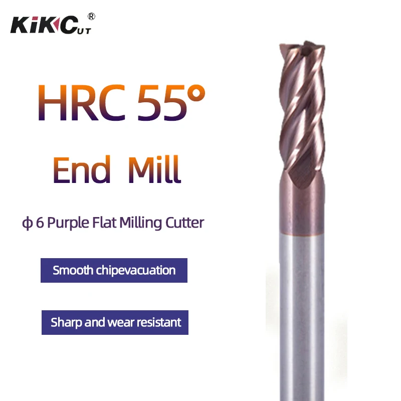 

4 Flutes End Mills Alloy Coating Tungsten Steel Tool Cnc Maching 55 Degrees Milling Cutter Milling Machine Tools