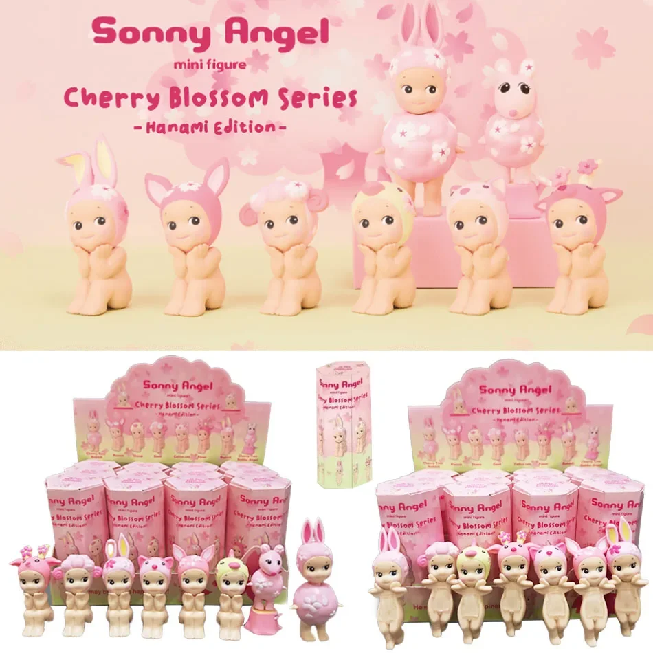 

Angel Cherry Blossom Pink Standing Posture and Face Support Series Blind Box Mystery Mini Figure Dolls Phone Decoration Model