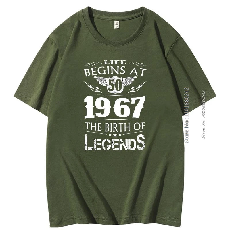 1967 The Birth Of Legends Fashion Graphic T Shirts Summer Cotton Big Size Short Sleeve T Shirt Summer New Shirts And T-Shirts