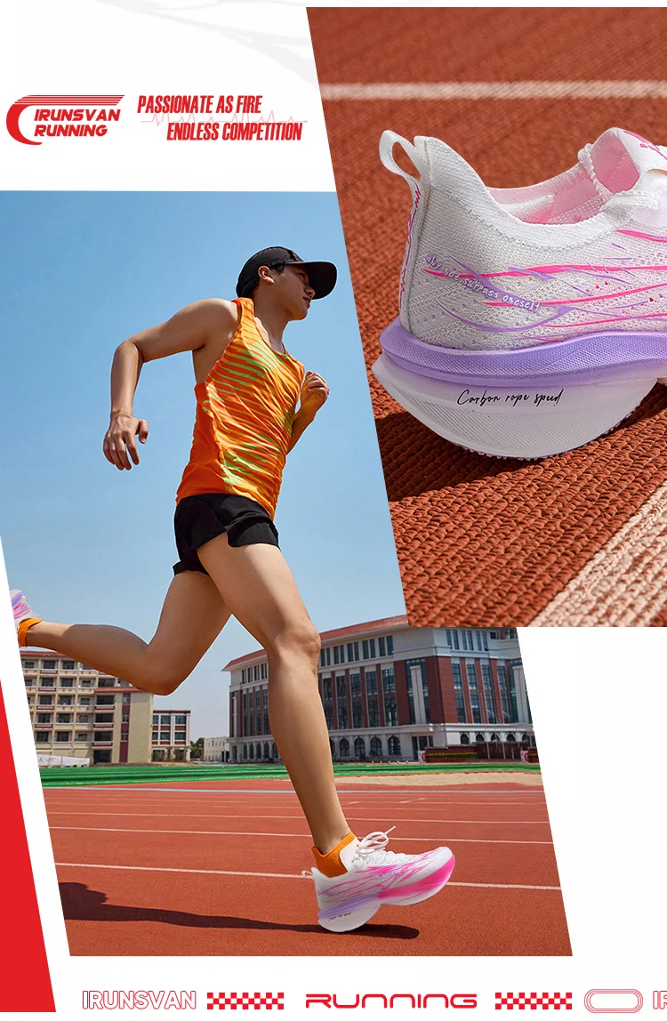 Vollflächen-Carbonplatte Laufschuhe Unisex 2025 - IRUNSVAN Läufer Geschwindigkeitstrainings-PE-Testschuhe 136 – Detail 9